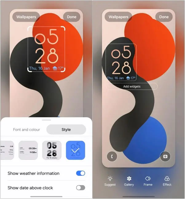 Change Clock Styles in one UI 7 How to Customize Your Lock Screen on Samsung Galaxy Phones with One UI 7?