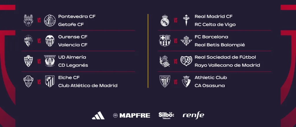 Copa del Rey 2024 25 Round of 16 1 Copa del Rey 2024-25 Round of 16 Fixtures: Real Madrid Hosts Celta Vigo, Barcelona Welcomes Real Betis