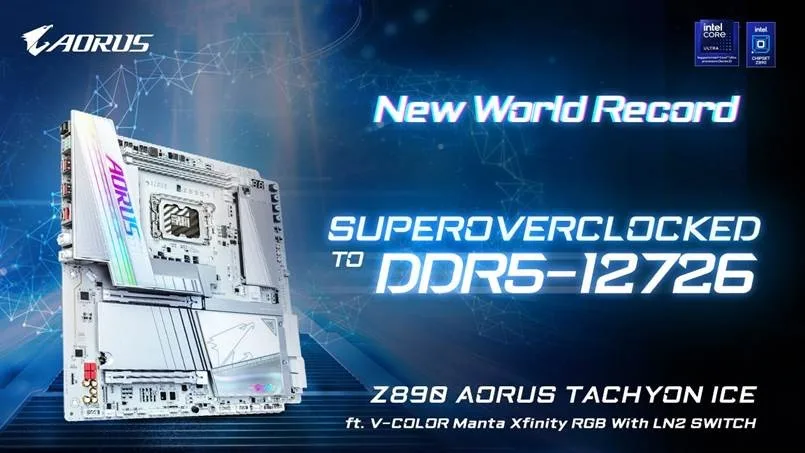 GIGABYTE Z890 AORUS TACHYON ICE Hits DDR5-12726: Ushering in a New Overclocking Era