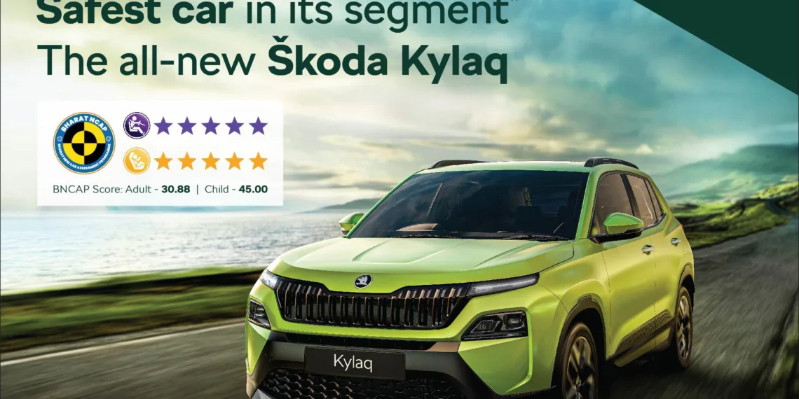 Skoda Klyaq becomes India’s Safest Sub-4m SUV with 5-Star Rating
