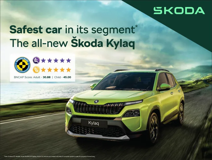 GhVaZcyakAA26th Skoda Klyaq becomes India’s Safest Sub-4m SUV with 5-Star Rating