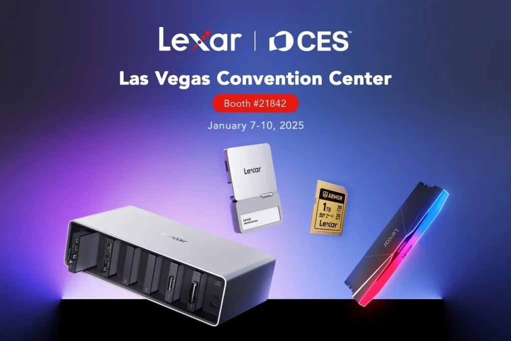 Lexar Showcase Extensive Lineup Products Photographers Filmmakers Gamers CES 2025 Lexar Unveils an Exciting Product Lineup at CES 2025