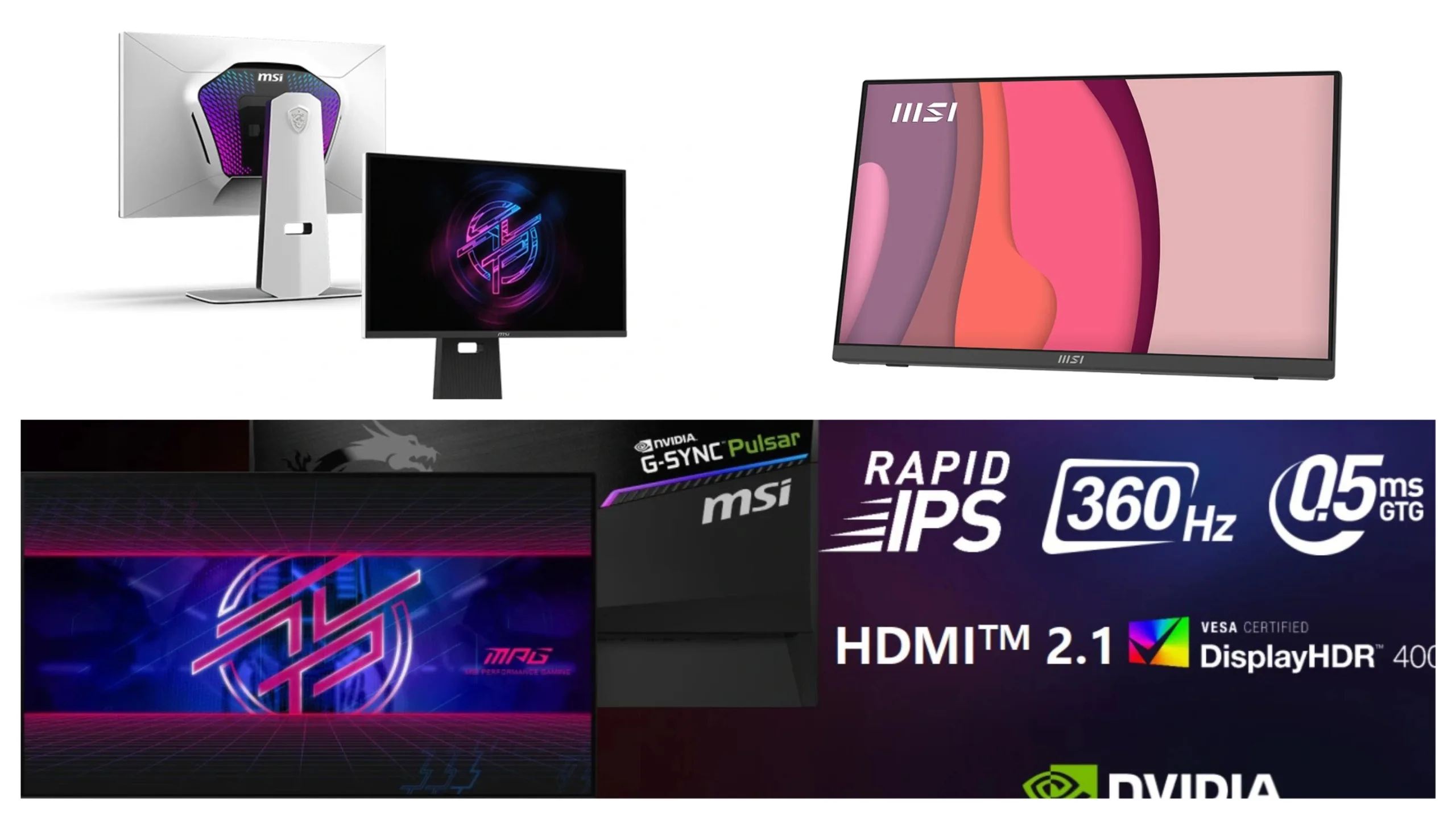 MSI Unveils Cutting-Edge Monitors for CES 2025: Dual-Mode, G-Sync Pulsar, and Portable Displays