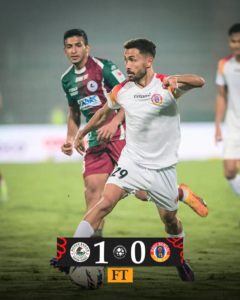 Mohun Bagan Clinch 1 0 Win Over East Bengal in a Lackluster Kolkata Derby 1 ISL 2024/25: Mohun Bagan Clinch 1-0 Win Over East Bengal in a Lackluster Kolkata Derby