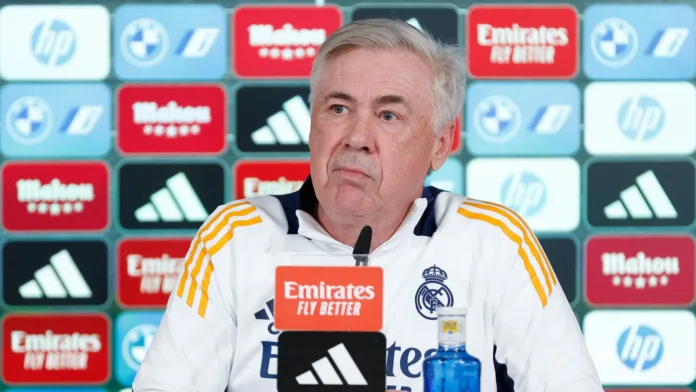Real Madrid Coach Carlo Ancelotti Carlo Ancelotti and José Ángel Sanchez Hold Talks After Challenging Spanish Supercopa Loss