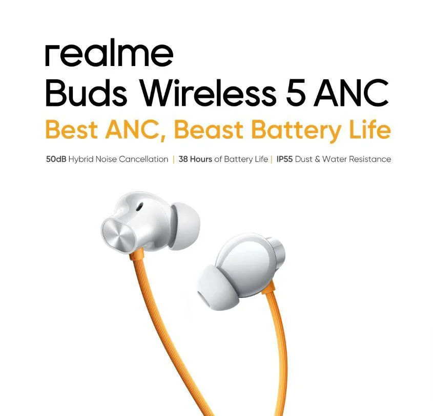 Realme Buds 1 3 Realme Buds Wireless 5 ANC Launched in India at ₹1,799