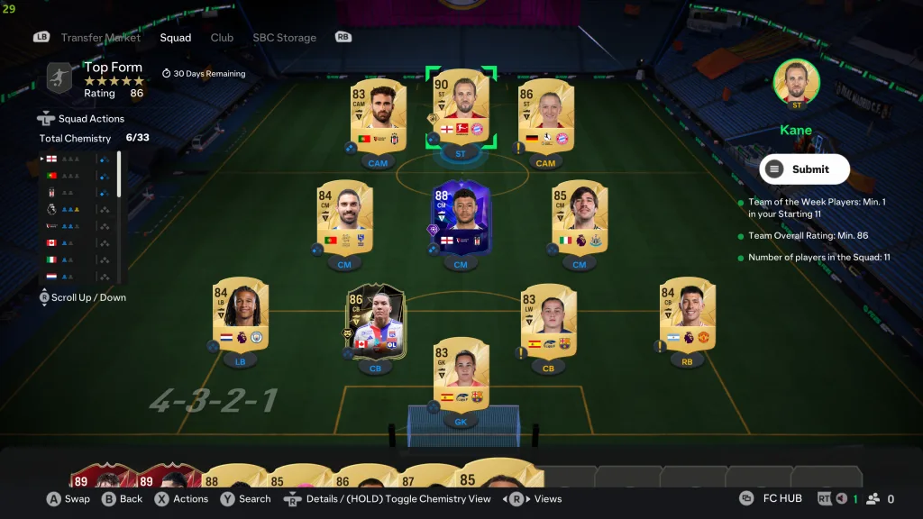 Screenshot 2134 EA FC25: How to do the 94-rated TOTY HM Harry Kane SBC and is it worth doing?