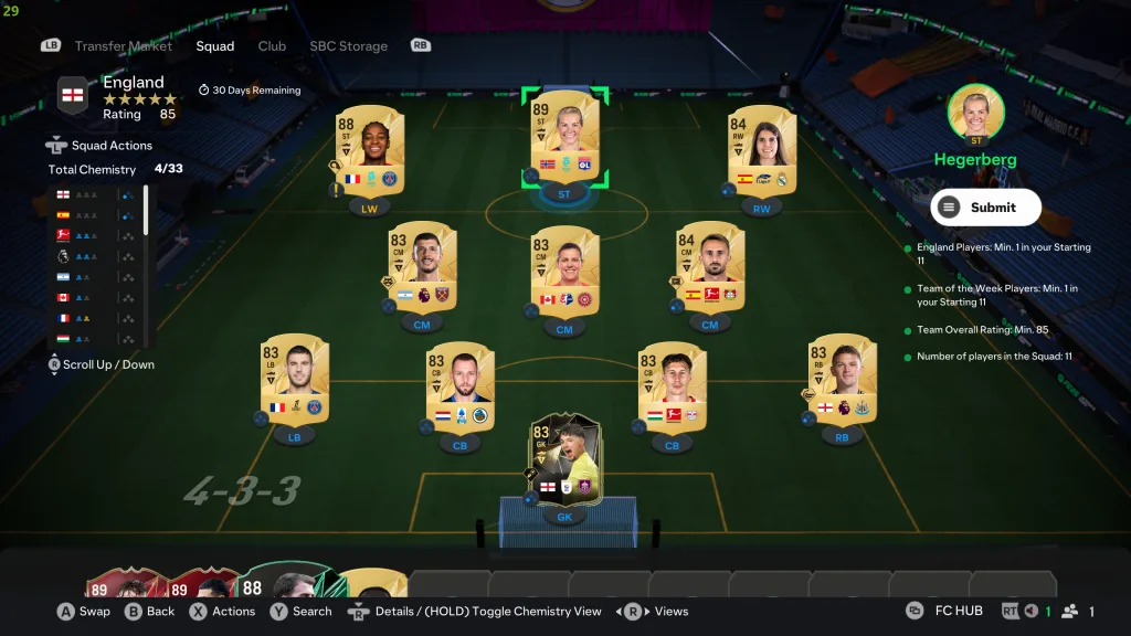 Screenshot 2136 EA FC25: How to do the 94-rated TOTY HM Harry Kane SBC and is it worth doing?