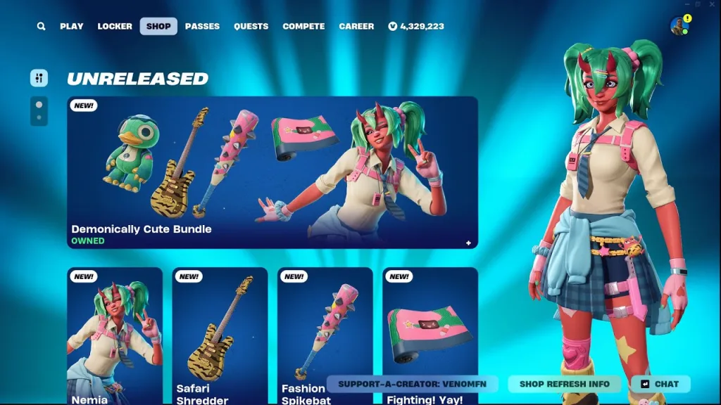 fort 3 1 Fortnite Fans Celebrate New Skin Nemia Amid Miku Mania