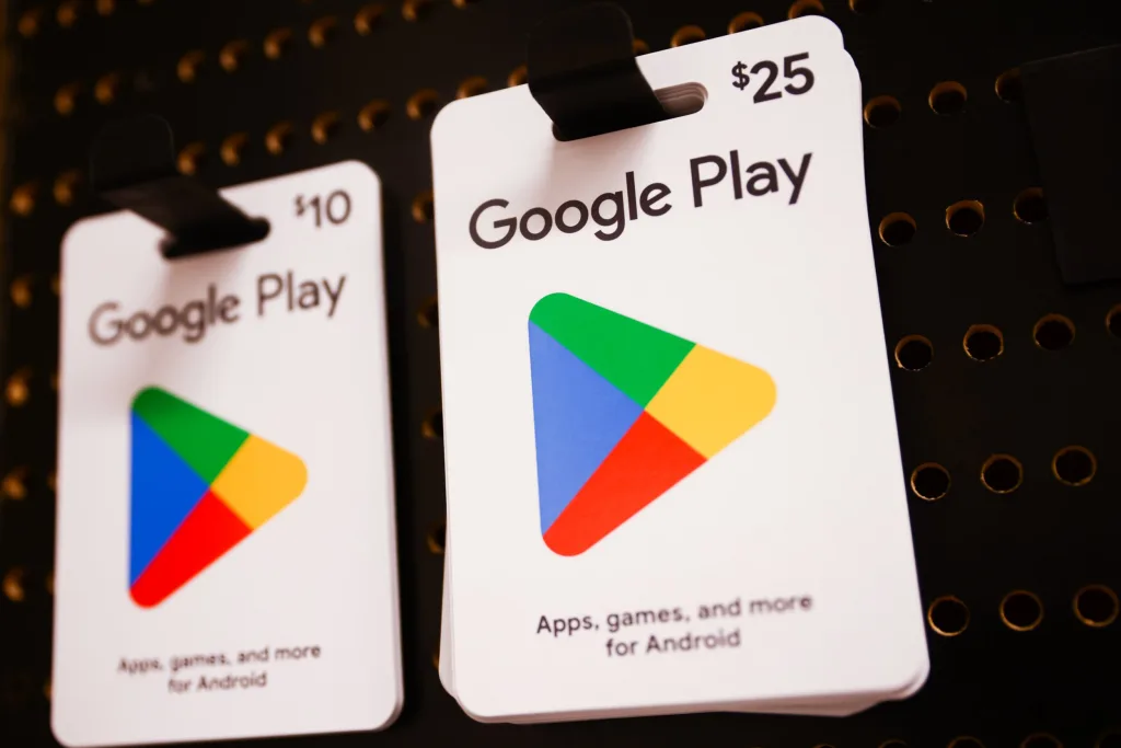 Google Play gift cards 