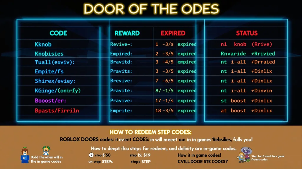 Ultimate Roblox DOORS Codes 2025: Active Codes & Free Reward