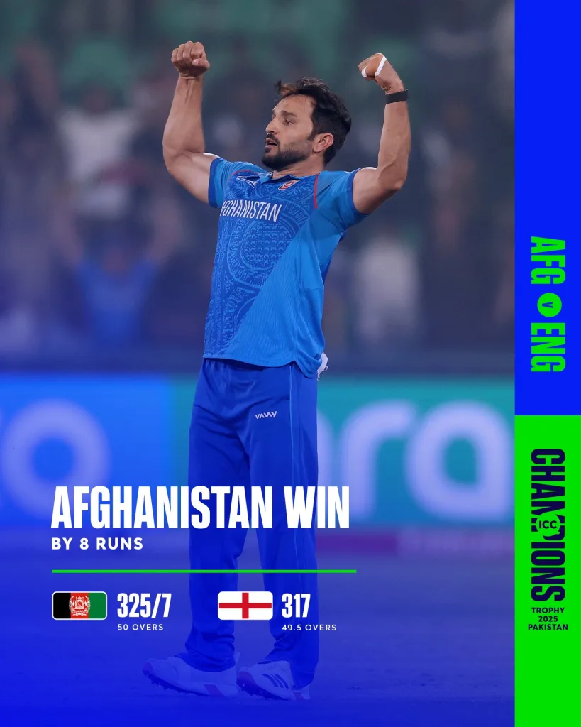 Afghanistan 3 Champions Trophy 2025: Ibrahim Zadran's 177 And Omarzai's 5-wicket Haul Eliminate England