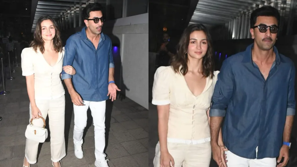 Alia 1 Alia Bhatt with Ranbir Kapoor Steal the Show: SLB's B'day Bash Fashion Frenzy!