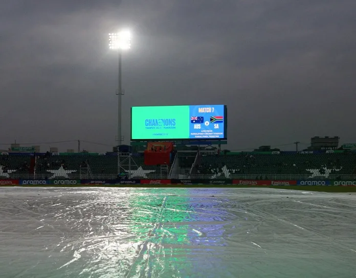 Champions Trophy Champions Trophy 2025: Australia vs South Africa Abandoned After Persistent Rawalpindi Rain