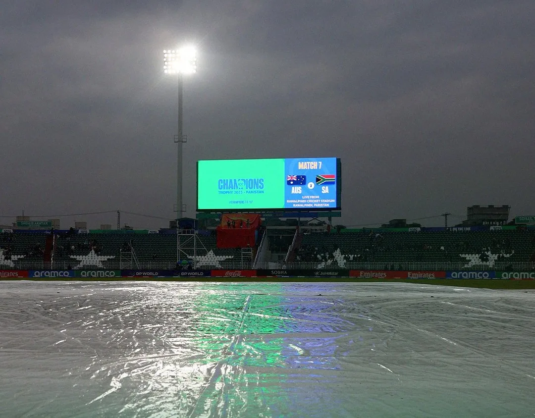 Champions Trophy 2025: Australia vs South Africa Abandoned After Persistent Rawalpindi Rain