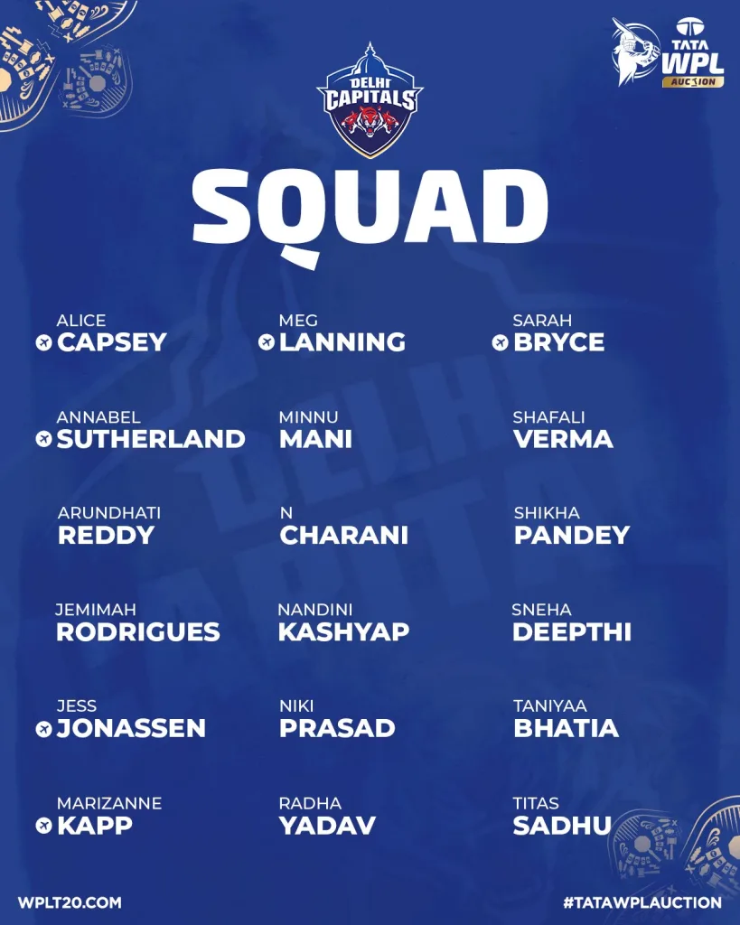 Delhi Capitals Squad WPL 2025: Delhi Capitals Squad Preview – Can Meg Lanning’s Side Finally Clinch the Trophy?