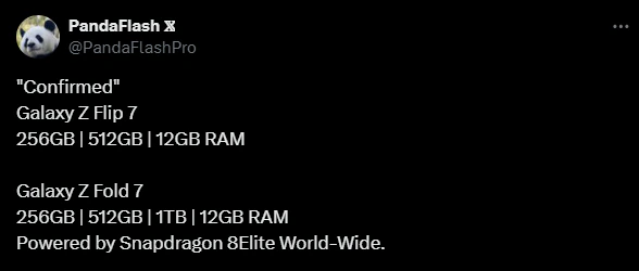 Galaxy Z Fold 3 Samsung Galaxy Z Fold 7, Z Flip 7 Specifications and Features Leaked
