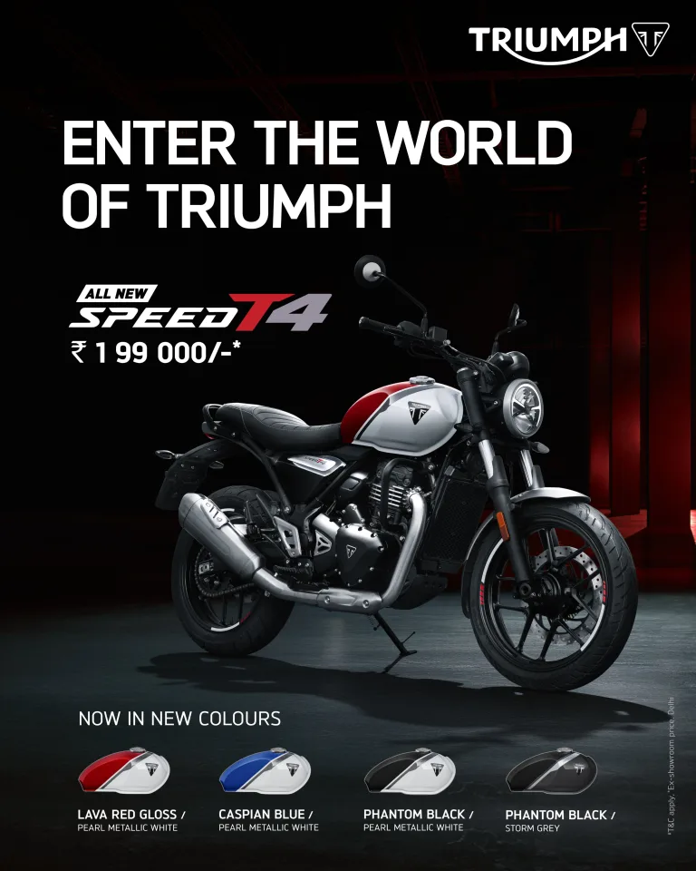 Triumph Speed T4 Motorcycle Gets 4 New Colors: All We Know