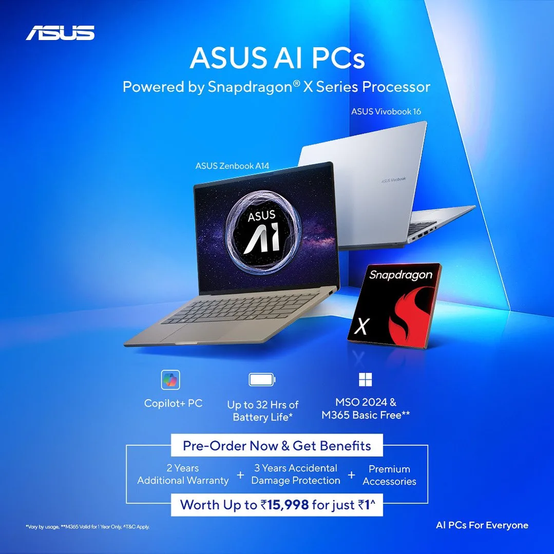 Snapdragon X powered Zenbook A14 & Vivobook 16 Launched: Exclusive Pre-Order Offers