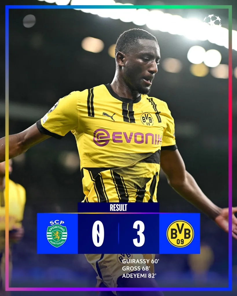 Guirassy Inspires Dortmund to Dominant Win in Lisbon Champions League 2024/25 Round Up of 32 Round-Up: Real Madrid Edge Past Man City In A Thriller As Paris and Dortmund Seize Control