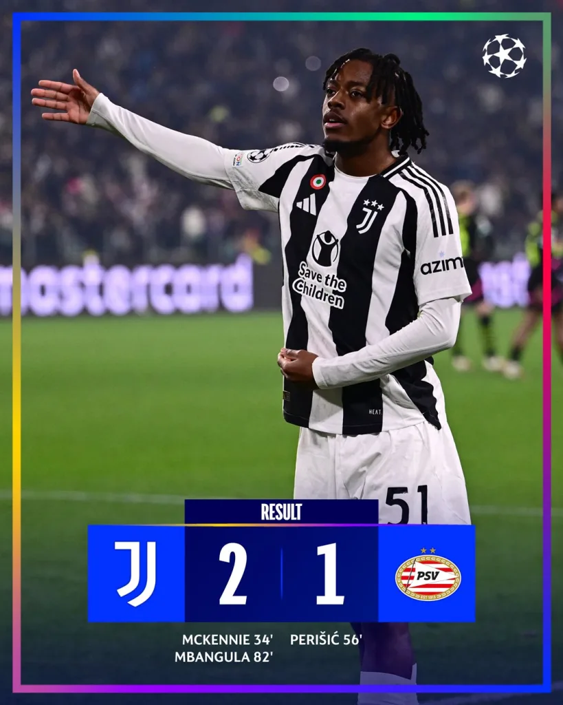 Juventus Edge PSV in Tight First Leg Battle Champions League 2024/25 Round Up of 32 Round-Up: Real Madrid Edge Past Man City In A Thriller As Paris and Dortmund Seize Control