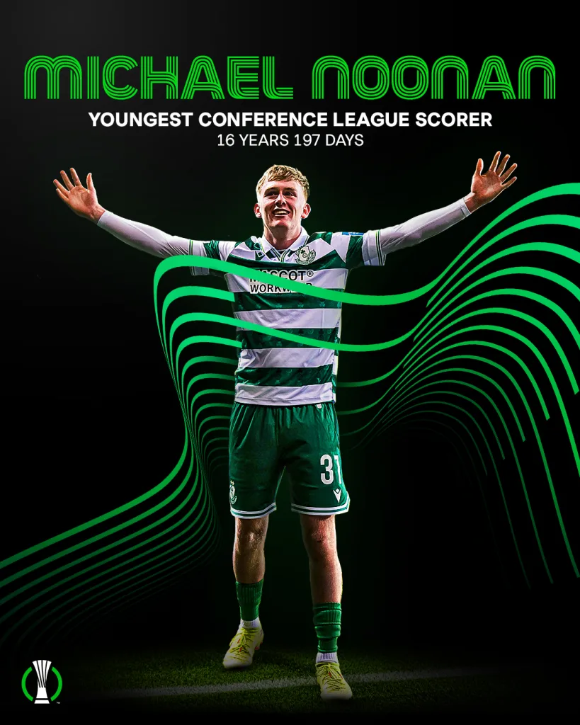 Michael Noonan Makes History Michael Noonan Makes History as Shamrock Rovers' Youngest Goalscorer in European Club Competition