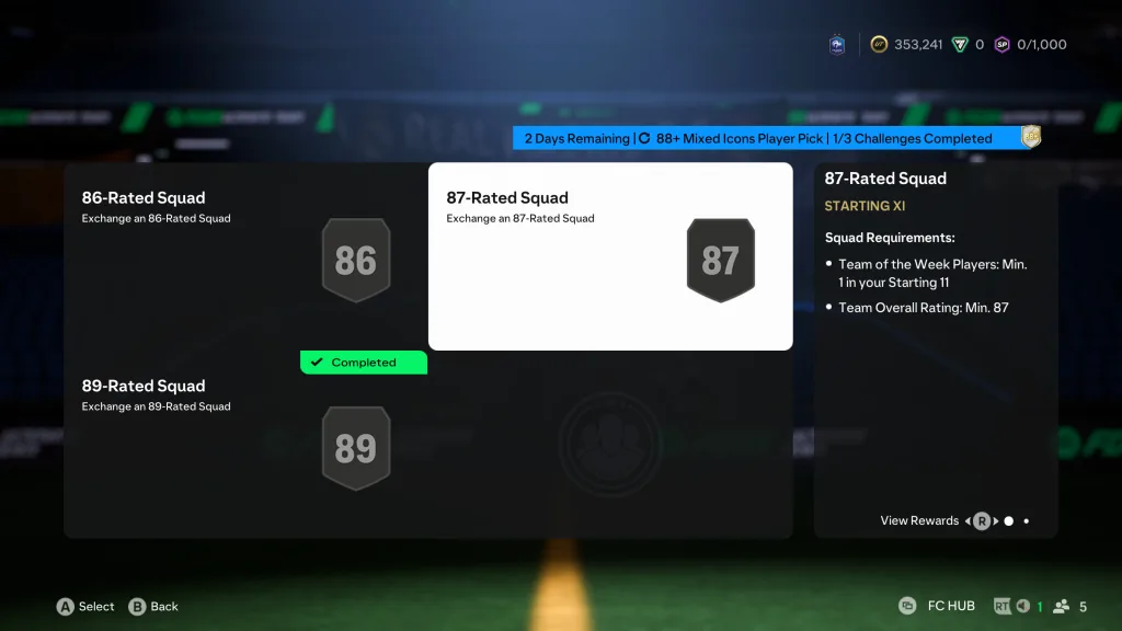 Screenshot 7 EA FC25: How to do the 88+ Mixed Icons Player Pick SBC and is it worth doing?