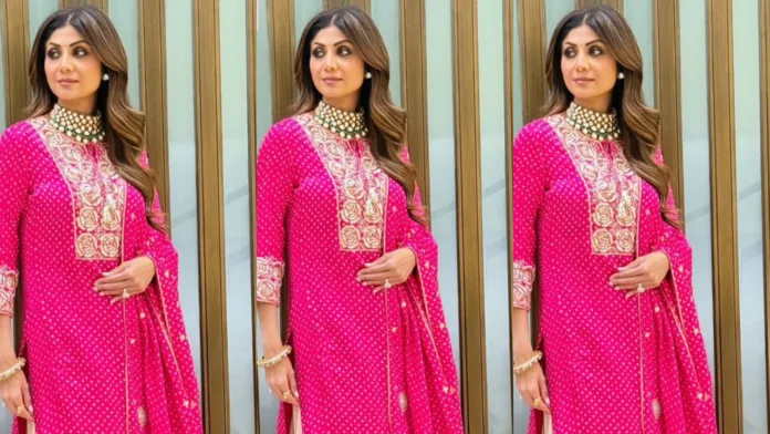 Shilpa Shetty Shilpa Shetty's Pink Kurta Slays: Ethnic Glam Decoded!