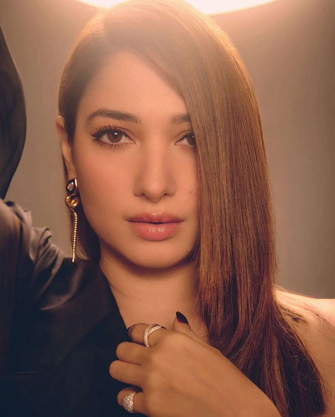 Tamannaah Bhatia: Stunning in Black Chiffon and Minimal Jewelry