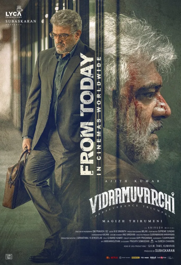 Vidaamuyarchi OTT Vidaamuyarchi OTT Release Date: Where to Watch Ajith Kumar and Trisha Krishnan's Action Thriller Post-Theatrical Run