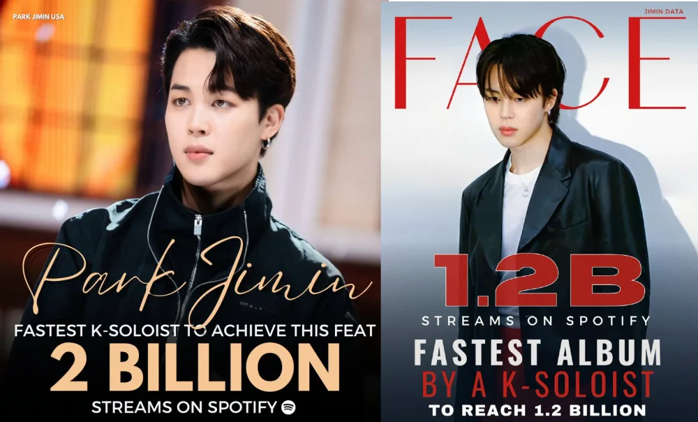 BTS Jimin Makes History: First K-pop Soloist with Multiple Albums Surpassing 2.3 Billion Spotify Streams