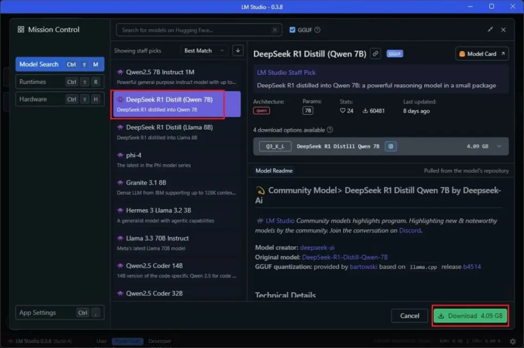 download deepseek r1 model using lm studio 1 How to Run DeepSeek R1 Locally on Windows, macOS, Android, & iPhone?