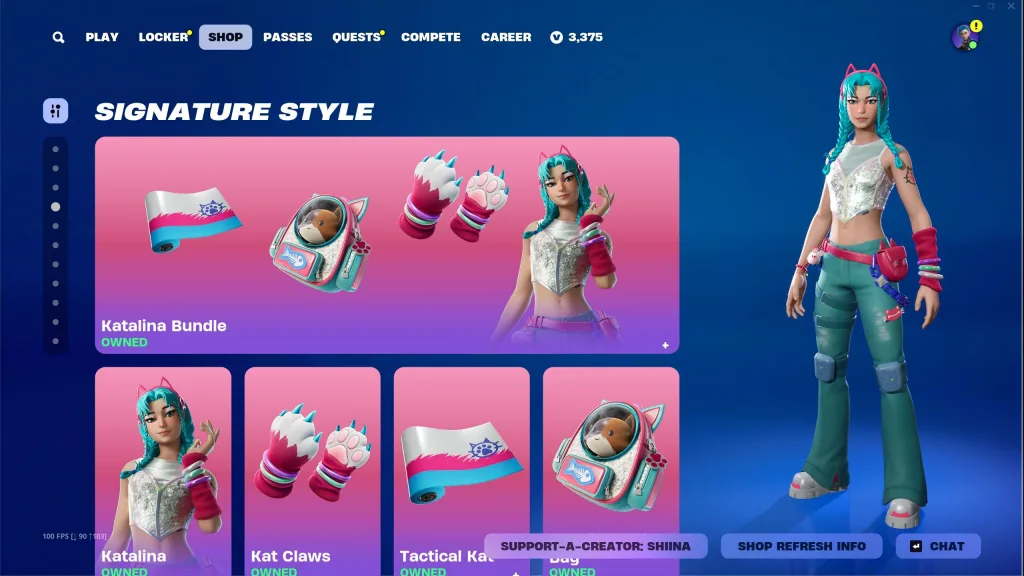 forkat 3 Fortnite Free Katalina Skin: Leak Suggests Return in 2025 Item Shop