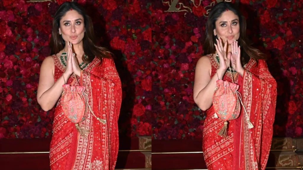 kareeens 2 Kareena Kapoor: Redefining Regal Glamour at Aadar Jain’s Wedding