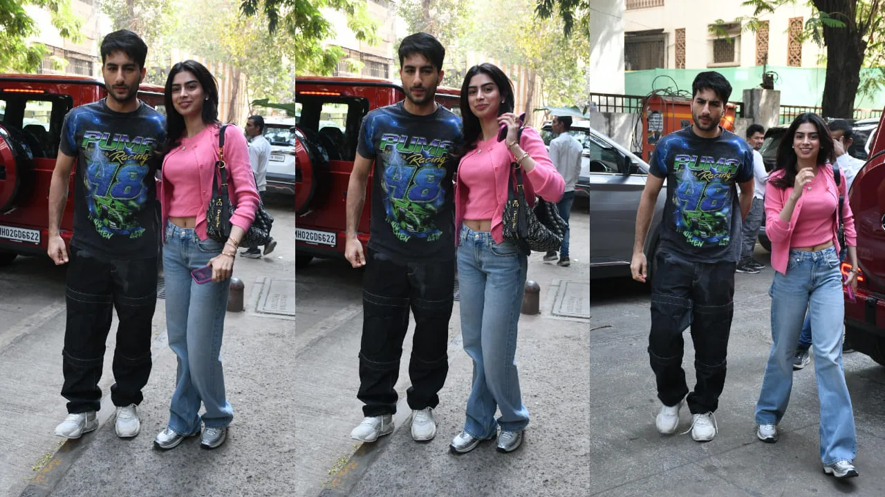 Khushi Kapoor Soft-Girl Chic: Turning Heads with Pink Cardigan and Dior Bag