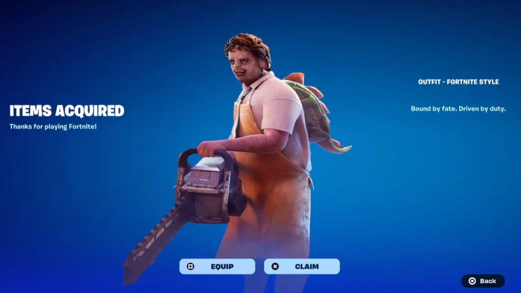 leatherf 2 Leatherface Skin in Fortnite: How to Unleash the Chainsaw Massacre in Chapter 6 Season 1