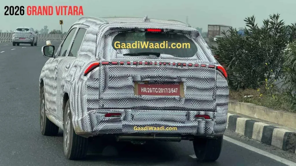 maruti grand vitara 7s spied 4 1.jpg 1 Maruti Grand Vitara 7-Seater Spied Again – New Design, Features & More