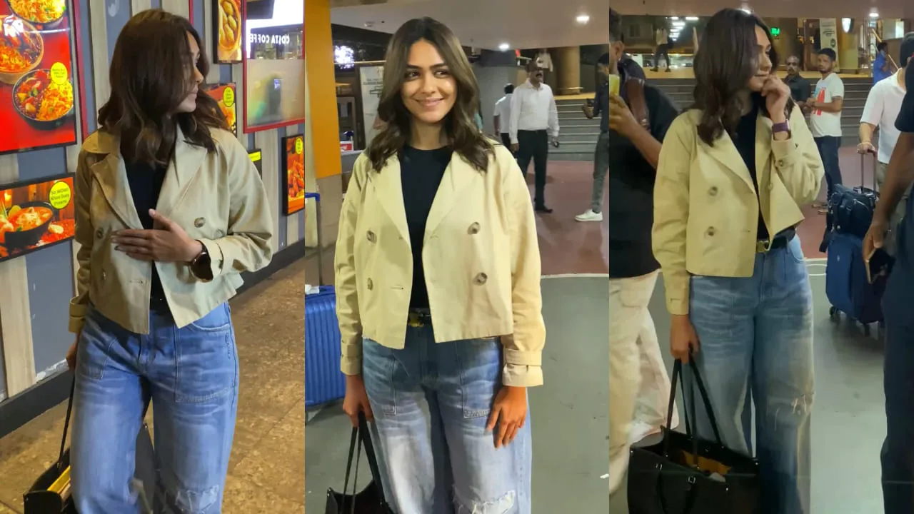 Mrunal Thakur: Slaying Airport Fashion with Subtle Luxury