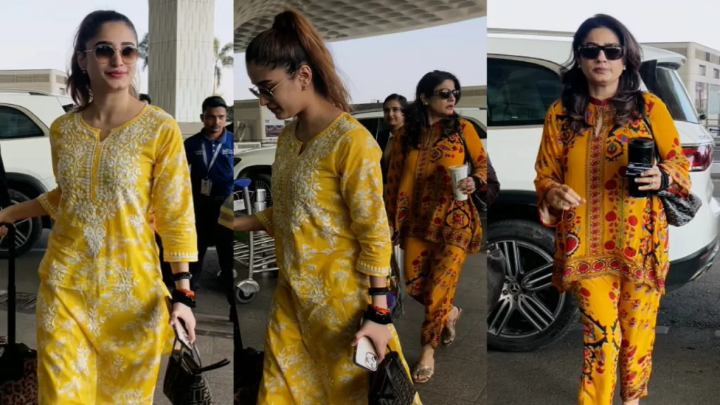 raveens 1 Rasha Thadani and Raveena Tandon: Serving Mother-Daughter Goals with Affordable Airport Fashion