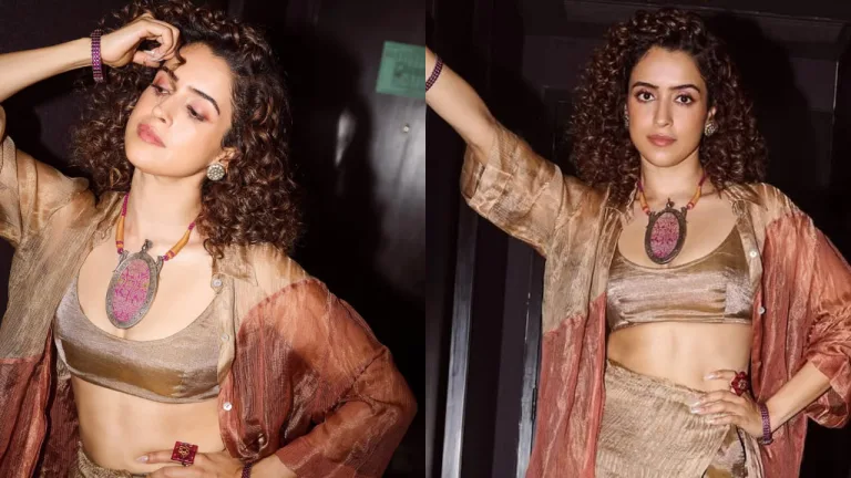 Sanya Malhotra Vintage Glam: A Bronze Bombshell Moment You Can’t Miss!