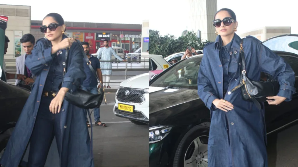 sonaam 2 Sonam Kapoor Denim Delight: Rewriting Airport Fashion with Effortless Elegance