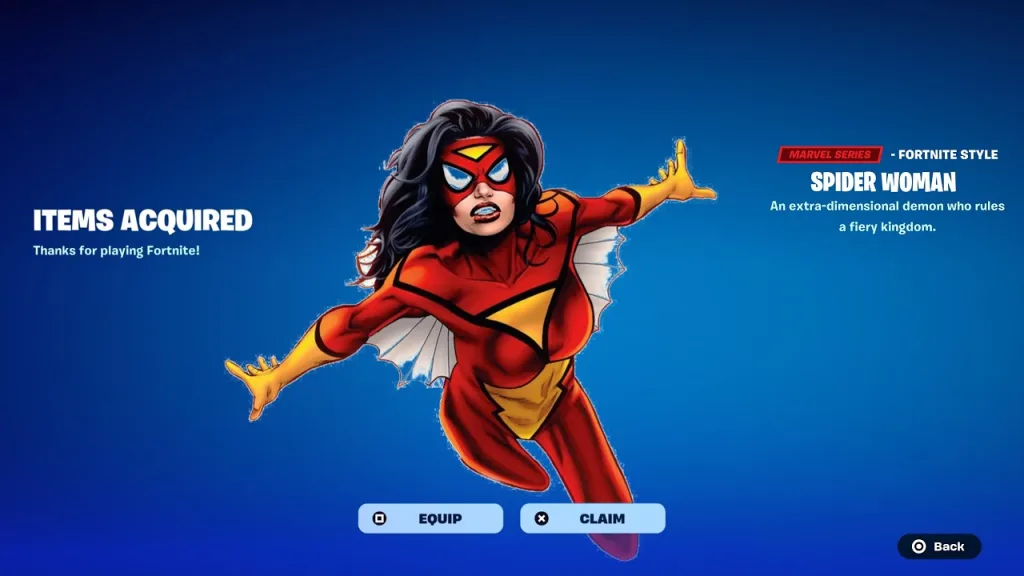 spiderw 3 How to Get the Spider-Woman (Marvel) Skin Free in Fortnite