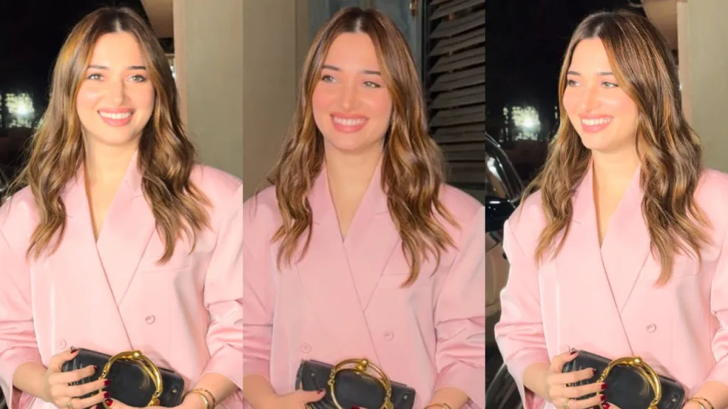 tamana 25 Tamannaah Bhatia Pink Blazer Magic: Transforming Office Chic Into Party-Ready Glam