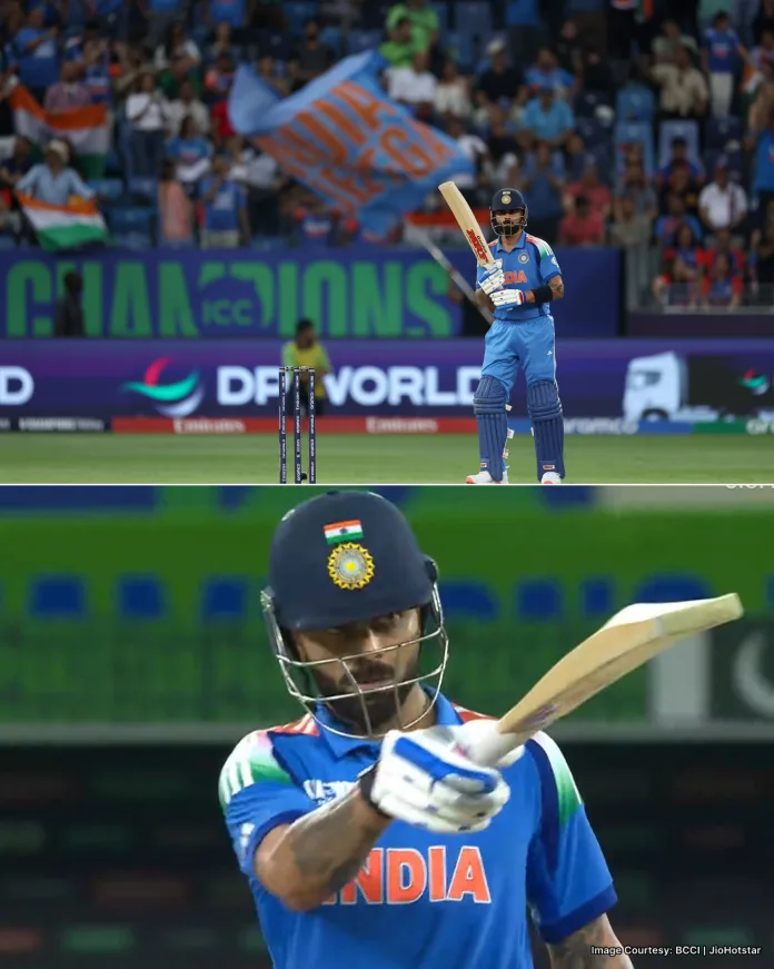 virat kohli IND vs PAK: Virat Kohli's 82nd Century & 1st ever in Champions Trophy wins it for India