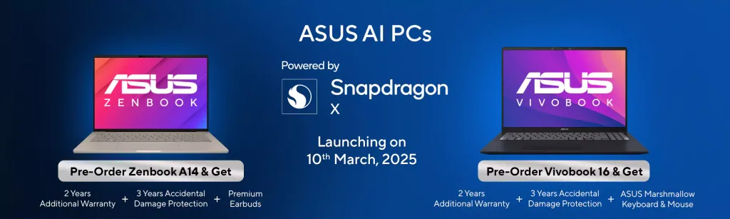 Snapdragon X powered Zenbook A14 & Vivobook 16 Launched: Exclusive Pre-Order Offers