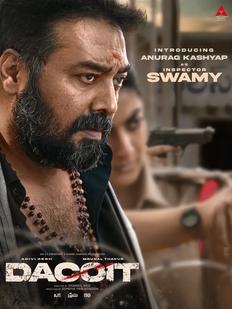 Anurag Kashyap As Inspector Swamy Anurag Kashyap Embraces the Badge in Adivi Sesh-Mrunal Thakur’s ‘Dacoit’