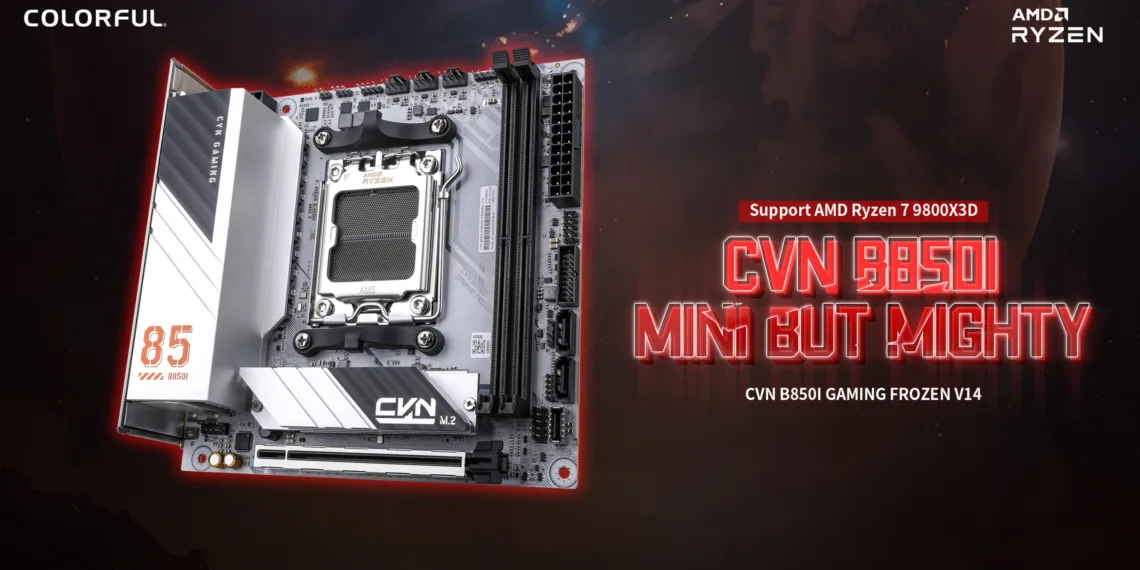 CVN B850I GAMING FROZEN: The Ultimate Mini-ITX Motherboard for Ryzen 9000 Series
