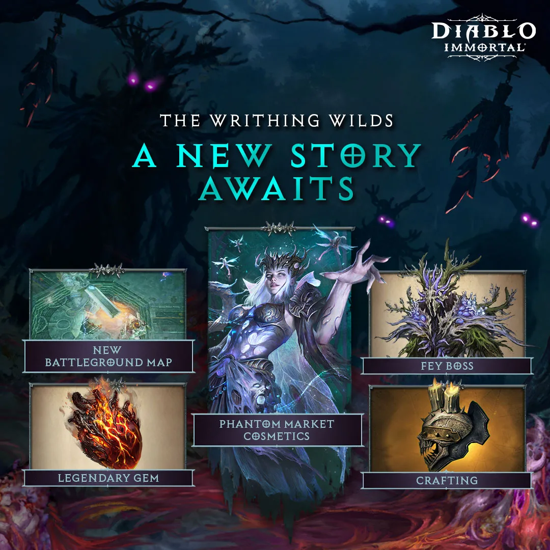 Diablo Immortal Update: The Writhing Wilds Unleashes New Legendary Gems and Battlegrounds