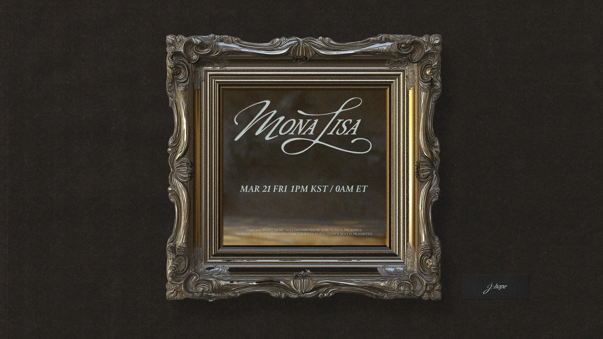 J-Hope Announces ‘MONA LISA’ – A Soulful Blend of Hip-Hop & R&B 🎨🎶