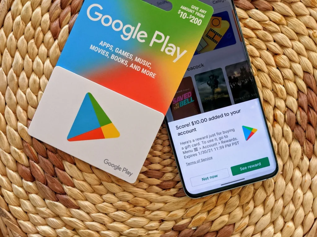 Google Play gift cards 